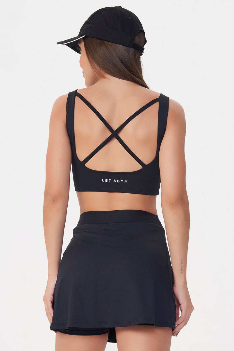 Lets Gym - Black Slate Crop Top - 3056PT Lets Gym - Black Slate Crop Top - 3056PT