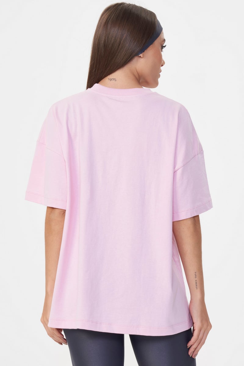 Lets Gym - Letsgym Oversized T-shirt Light Pink - 3076ROC Lets Gym - Letsgym Oversized T-shirt Light Pink - 3076ROC