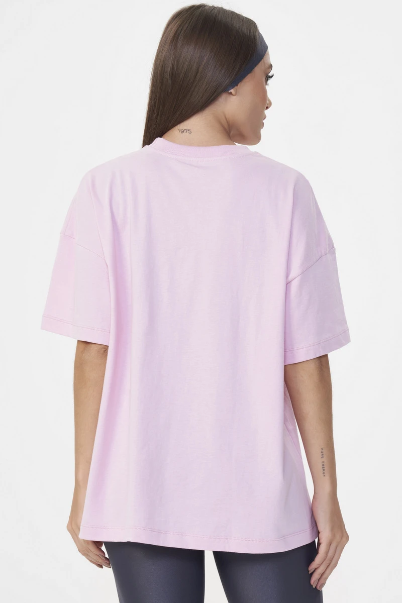 Lets Gym - Letsgym Oversized T-shirt Light Pink - 3076ROC