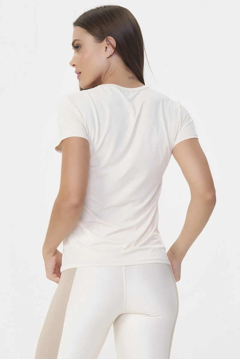 Lets Gym - Shirt M/C Basic Off White - 2430OFW