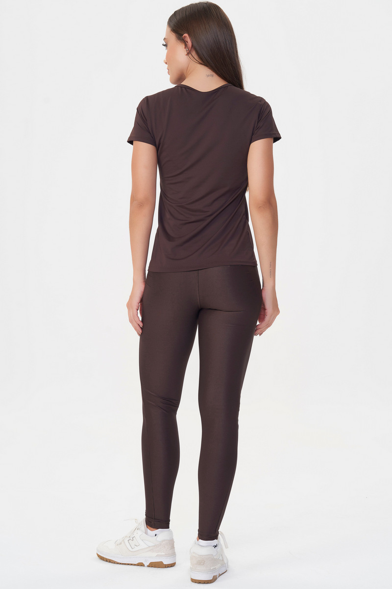 Lets Gym - Blusa M/C Basic Coffee - 2430CF Lets Gym - Blusa M/C Basic Coffee - 2430CF