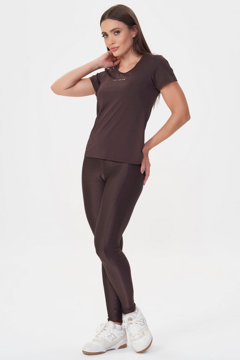 Lets Gym - Blusa M/C Basic Coffee - 2430CF Lets Gym - Blusa M/C Basic Coffee - 2430CF