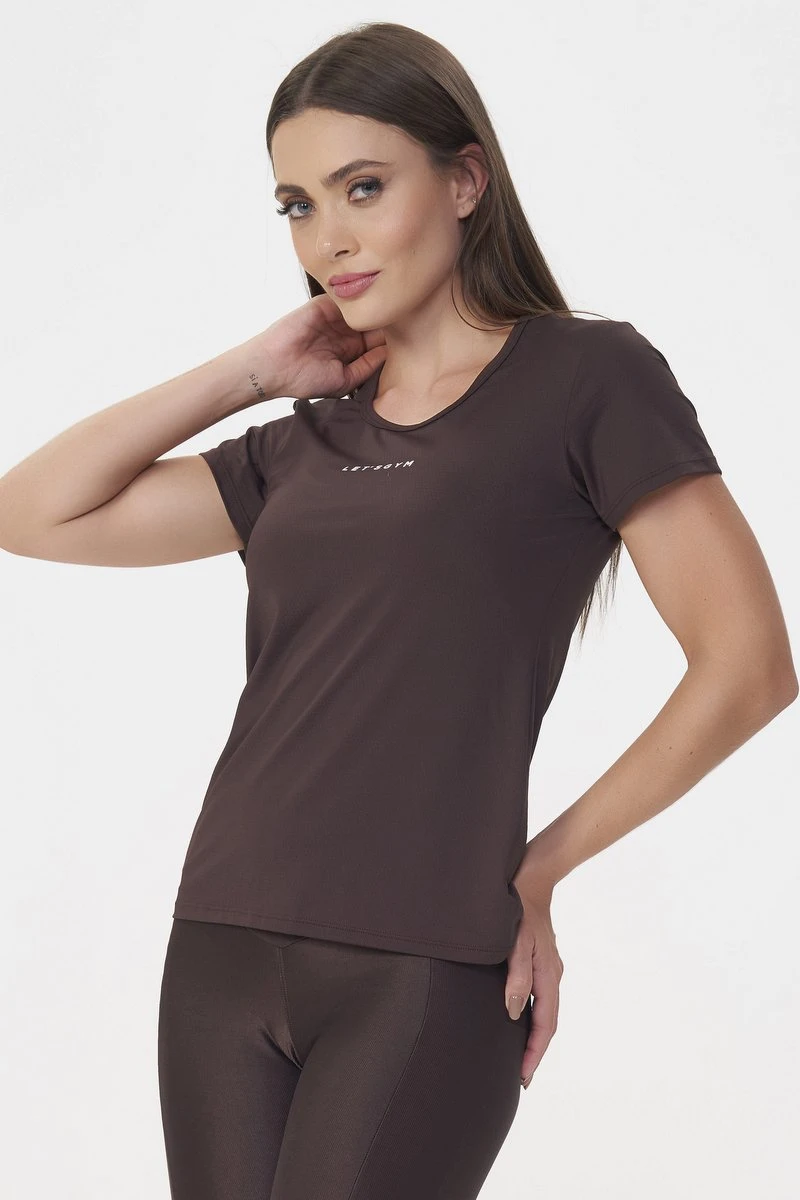 Lets Gym - Shirt M/C Basic Coffee - 2430CF