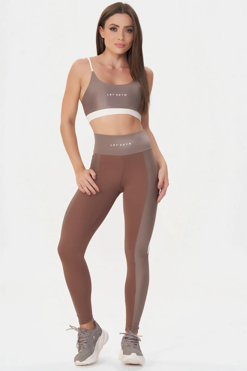 Lets Gym - Serenity Brown Leggings - 2942CT