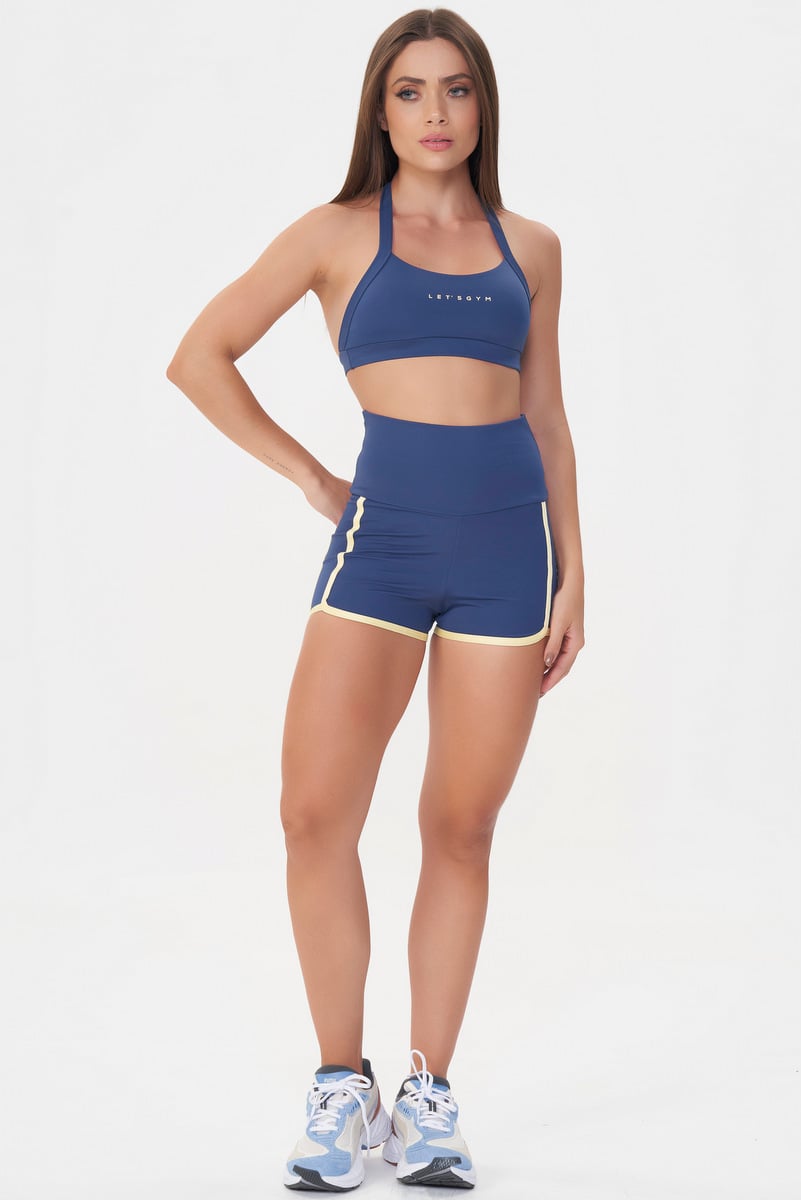 Lets Gym - Indigo Blue Vibe Shorts - 3021AZI Lets Gym - Indigo Blue Vibe Shorts - 3021AZI