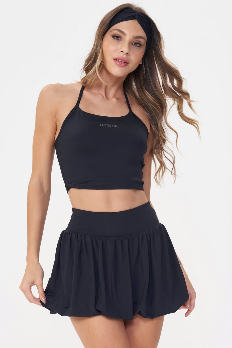 Lets Gym - Black Beyond One-Shoulder Crop Top - 3065PT