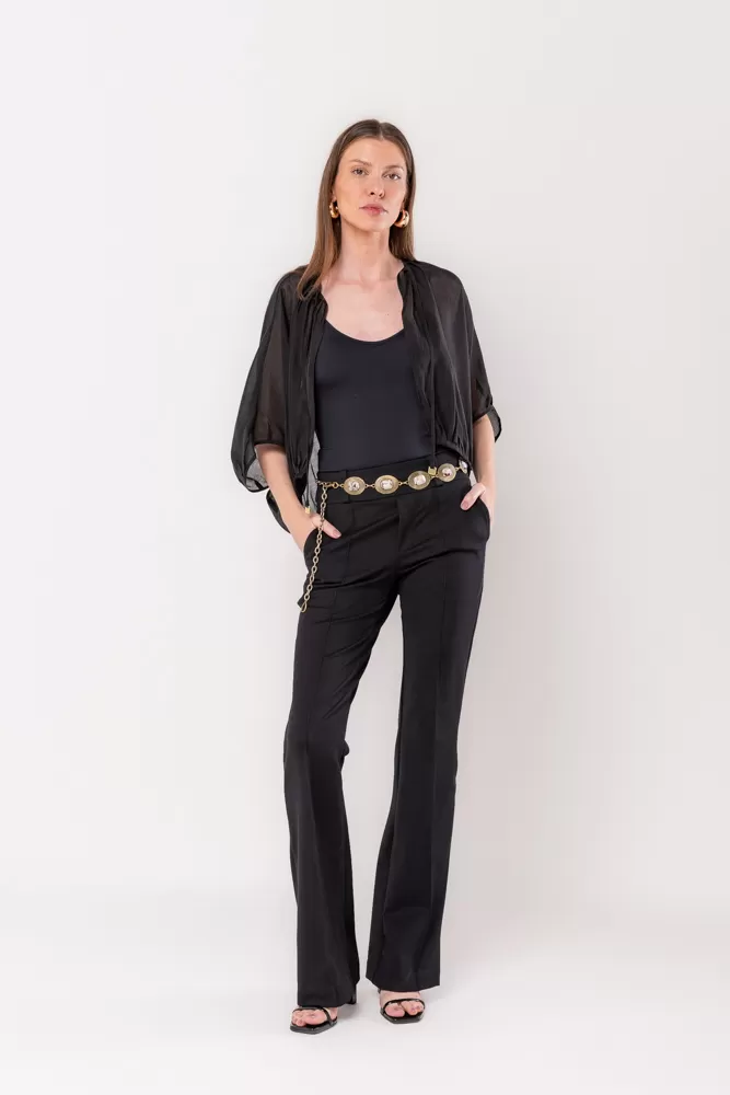 Hidrogênio - BLACK PLEATED JACKET - 20484001