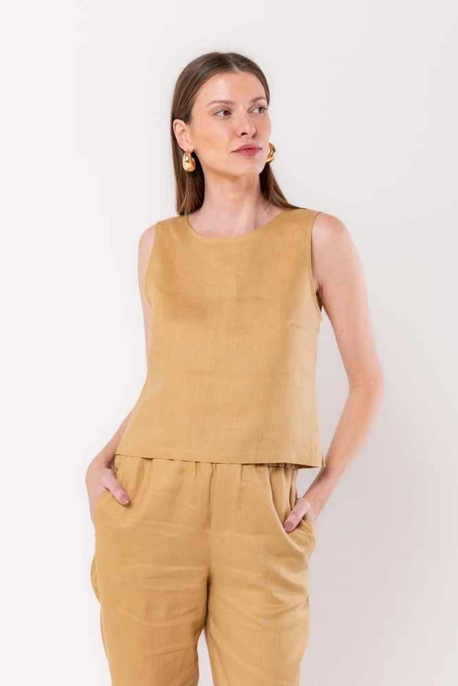 Hidrogênio - 100% KANGAROO LINEN TANK TOP - 19812580 Hidrogênio - 100% KANGAROO LINEN TANK TOP - 19812580