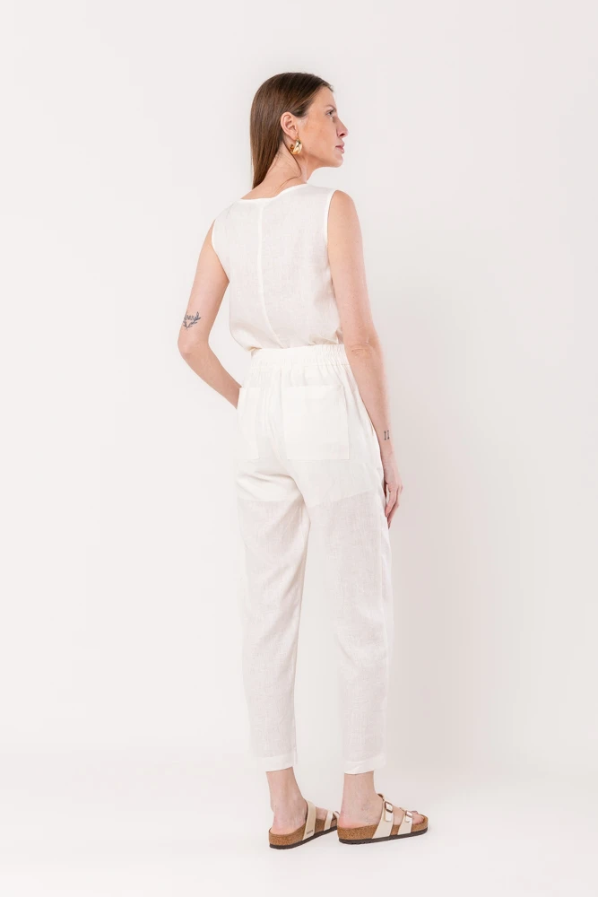 Hidrogênio - MOM NANA OFF-WHITE PANTS - 19804018 Hidrogênio - MOM NANA OFF-WHITE PANTS - 19804018