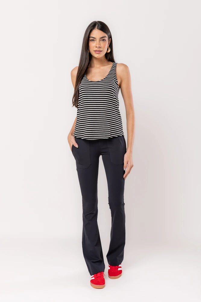 Hidrogênio - BLACK STRIPED RIBBED TANK TOP - 20512001 Hidrogênio - BLACK STRIPED RIBBED TANK TOP - 20512001
