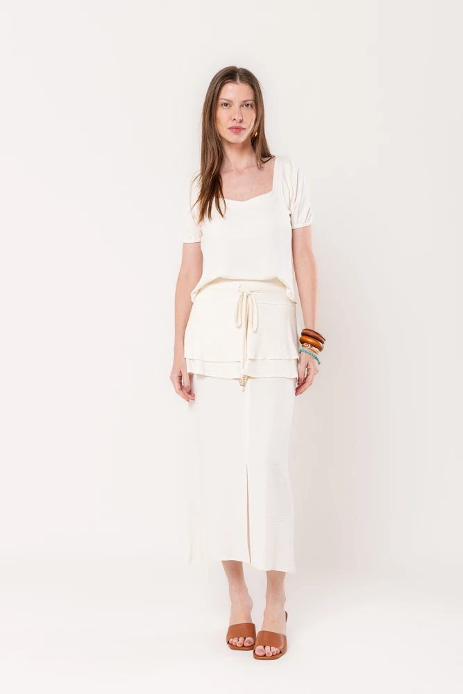 Hidrogênio - OFF-WHITE SLEEVE DRESS - 20531018 Hidrogênio - OFF-WHITE SLEEVE DRESS - 20531018