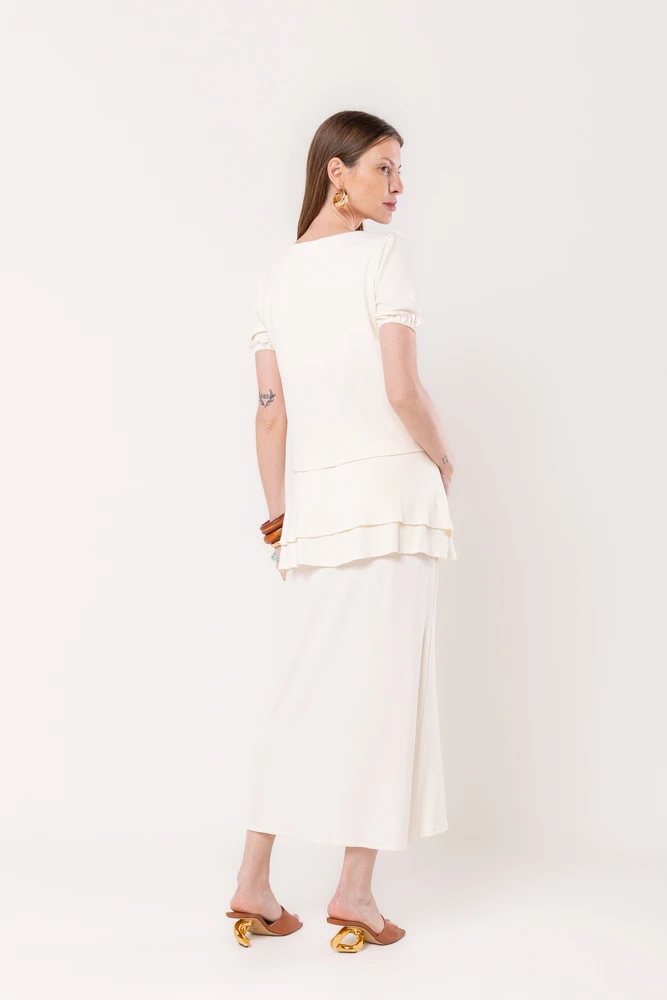 Hidrogênio - ROCKS OFF-WHITE MIDI SKIRT - 20530018