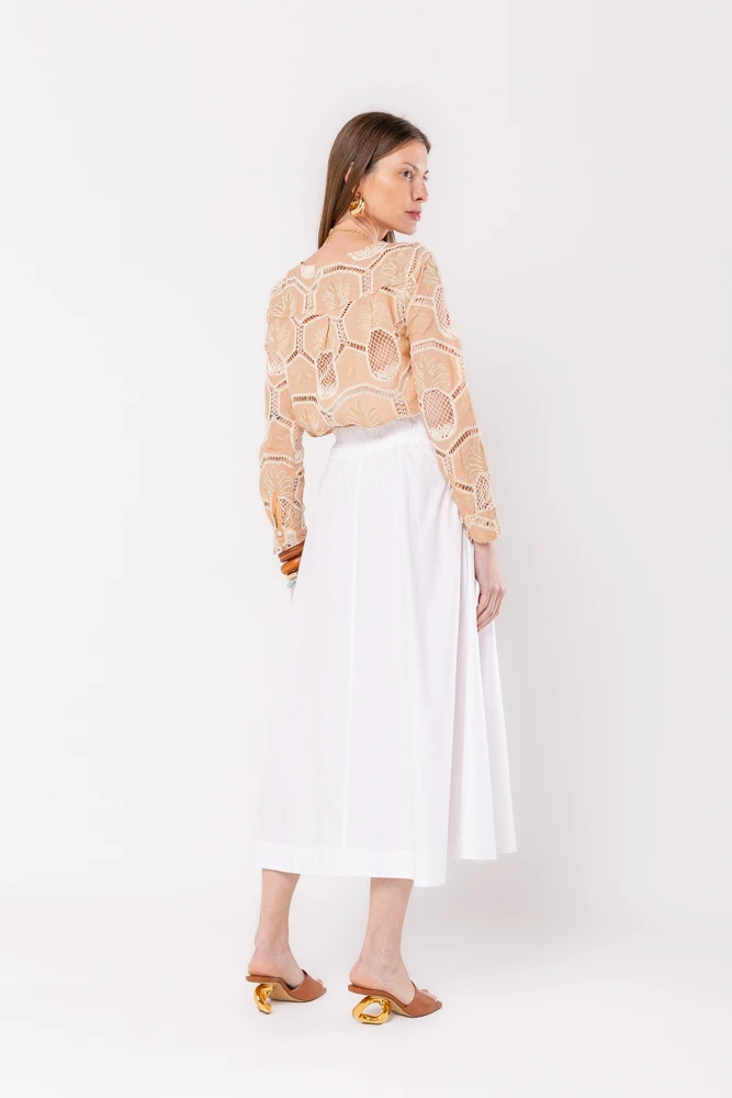 Hidrogênio - WHITE PLEATED WRAP SKIRT - 20507002 Hidrogênio - WHITE PLEATED WRAP SKIRT - 20507002