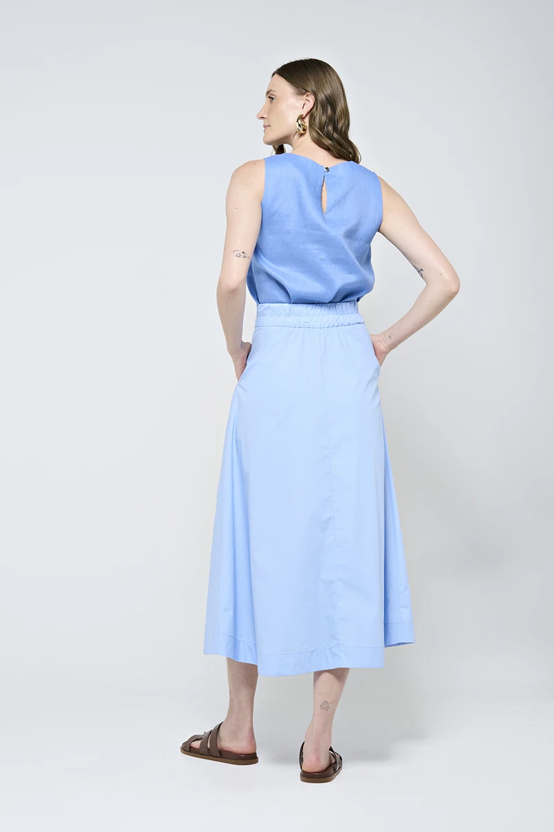 Hidrogênio - BABY BLUE PLEATED WRAP SKIRT - 20507111 Hidrogênio - BABY BLUE PLEATED WRAP SKIRT - 20507111