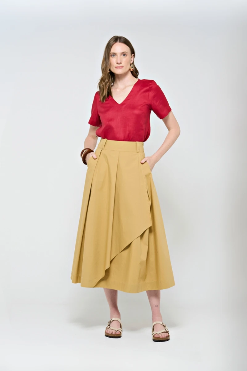 Hidrogênio - WRAP SKIRT WITH NATURELE PLEATS - 20507592 Hidrogênio - WRAP SKIRT WITH NATURELE PLEATS - 20507592
