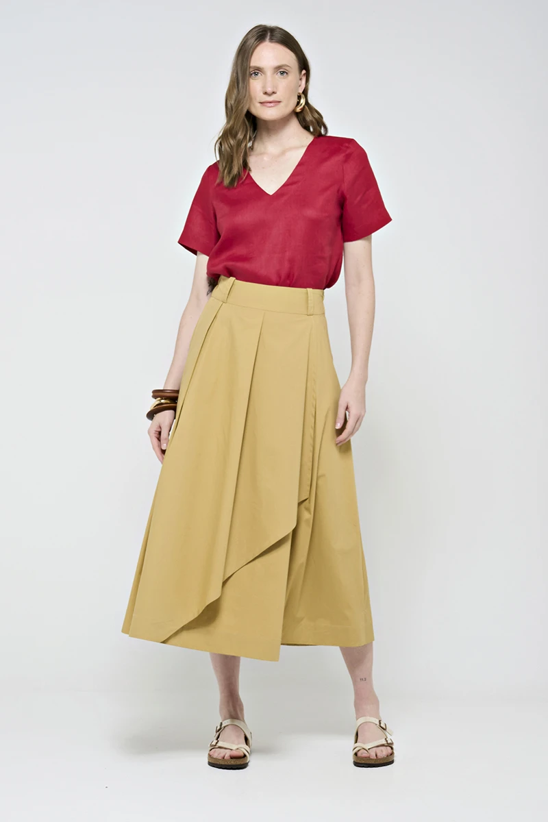 Hidrogênio - WRAP SKIRT WITH NATURELE PLEATS - 20507592 Hidrogênio - WRAP SKIRT WITH NATURELE PLEATS - 20507592