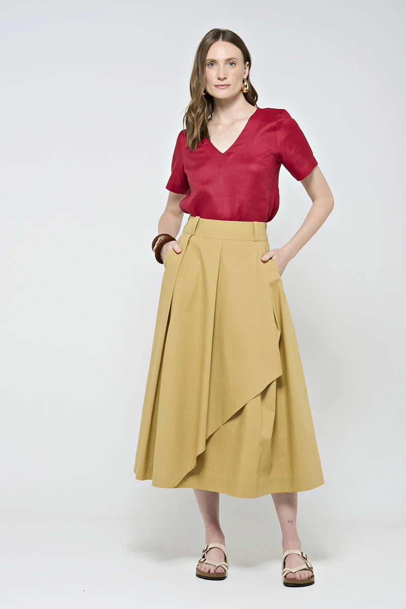 Hidrogênio - WRAP SKIRT WITH NATURELE PLEATS - 20507592 Hidrogênio - WRAP SKIRT WITH NATURELE PLEATS - 20507592