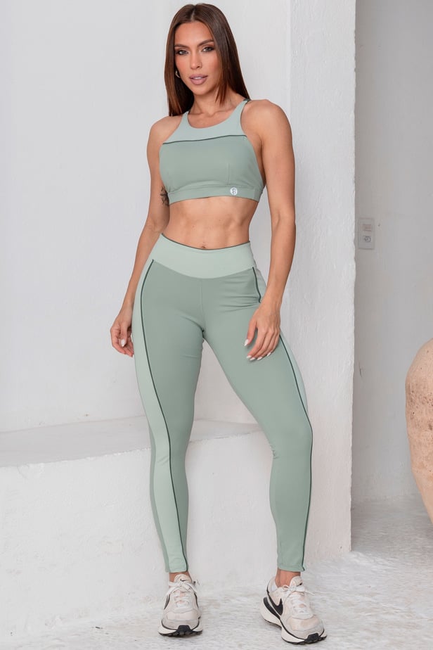 Garotafit - Conjunto Cherry Verde - FCS395H