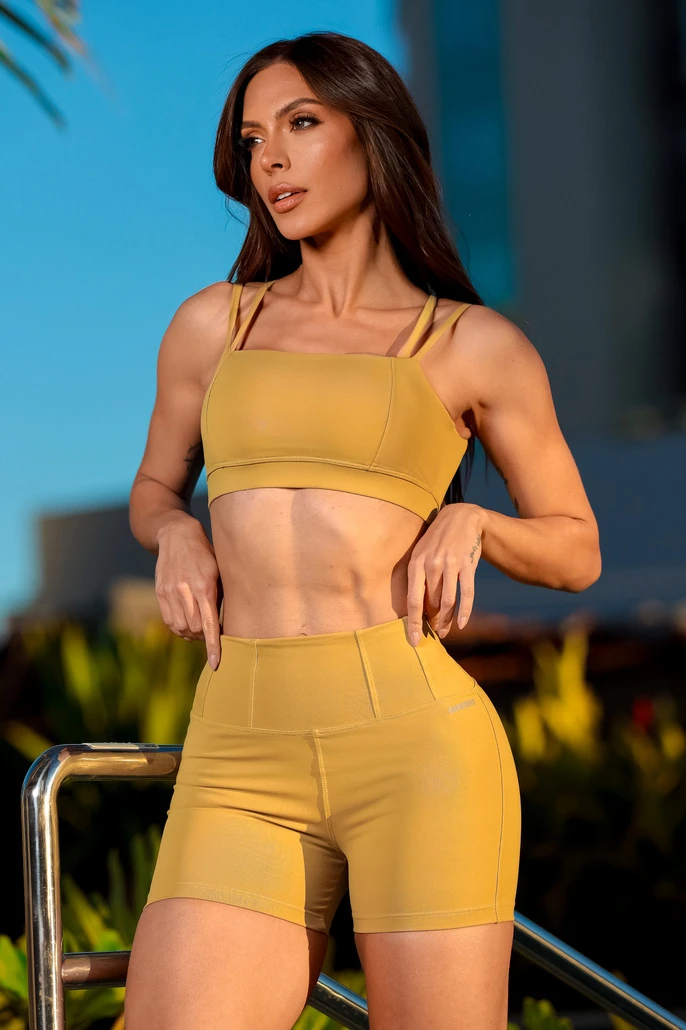 Garotafit - Leaf Green Perky Short Set - SCJ142HFO