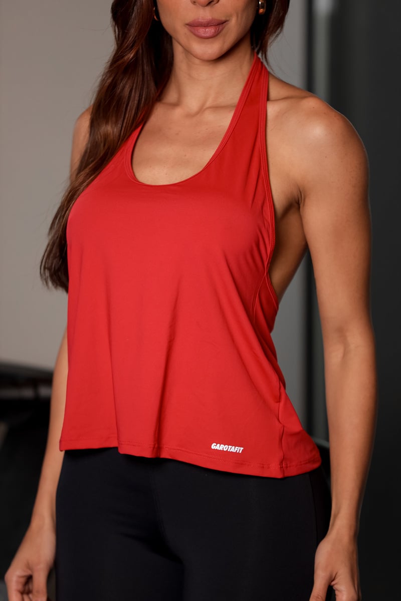 Garotafit - Red Flutter Tank Shirt - BL241F