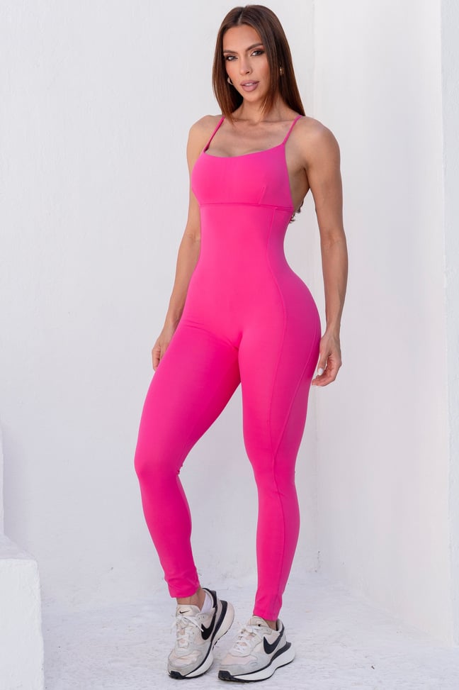 Garotafit - Macacão Fandom Magenta - MAC225DM Garotafit - Macacão Fandom Magenta - MAC225DM