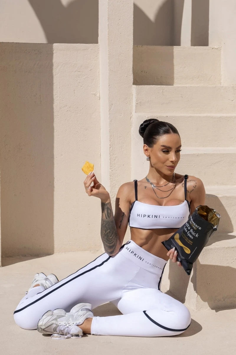 Hipkini - Breezy White Fitness Top with Black Straps - 33331281 Hipkini - Breezy White Fitness Top with Black Straps - 33331281