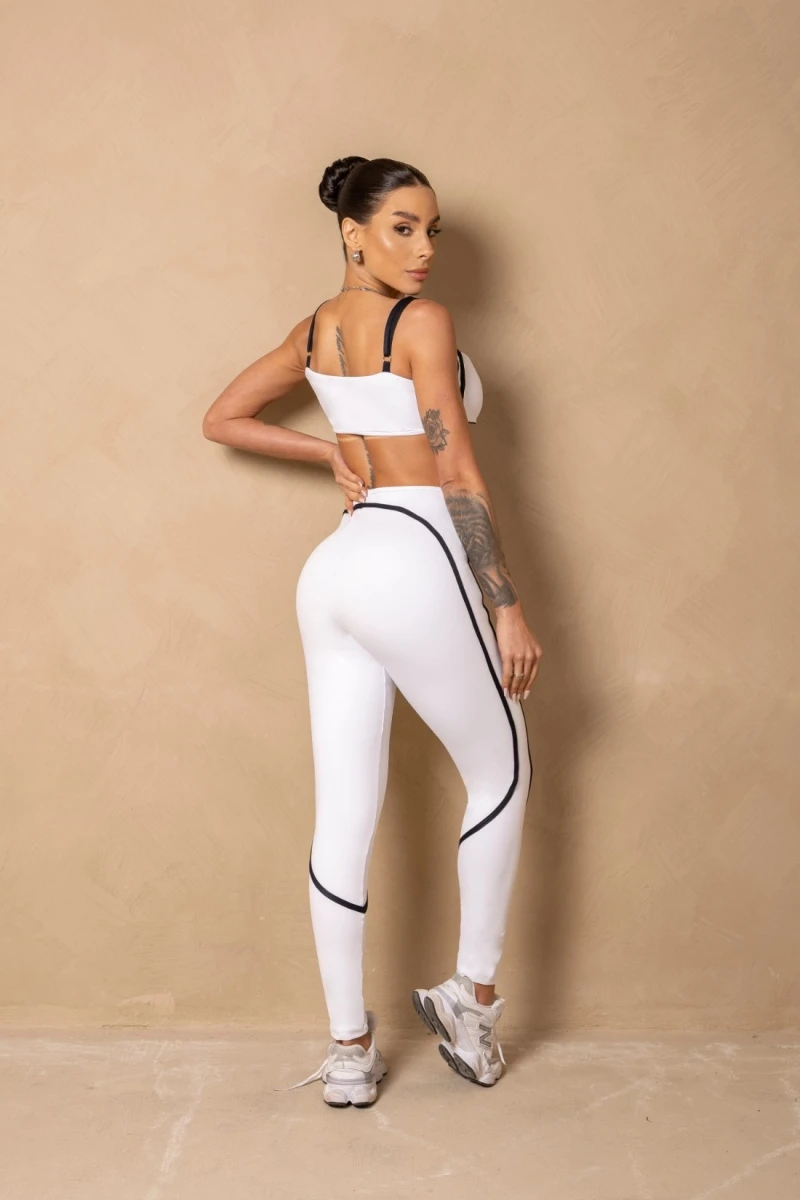 Hipkini - Breezy White Fitness Top with Black Straps - 33331281 Hipkini - Breezy White Fitness Top with Black Straps - 33331281