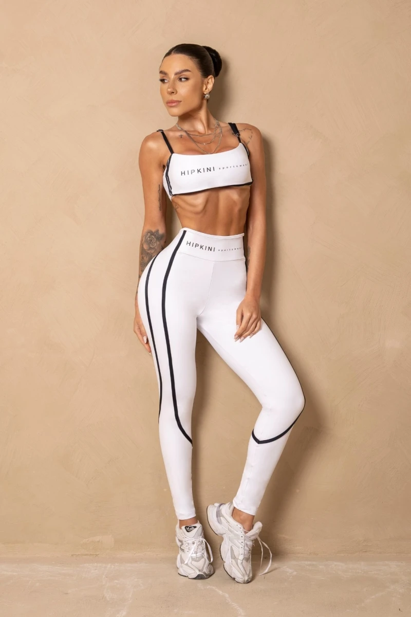 Hipkini - Breezy White Fitness Top with Black Straps - 33331281 Hipkini - Breezy White Fitness Top with Black Straps - 33331281