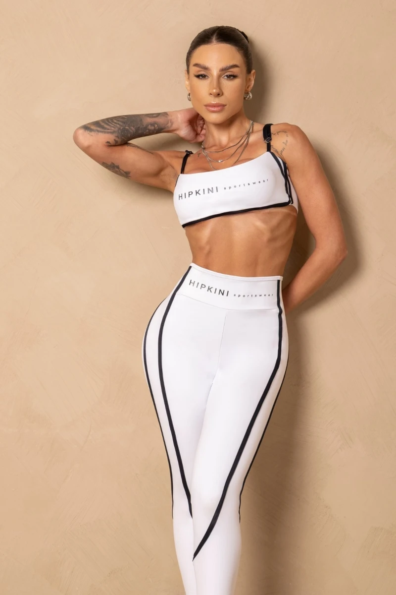 Hipkini - Breezy White Fitness Top with Black Straps - 33331281 Hipkini - Breezy White Fitness Top with Black Straps - 33331281