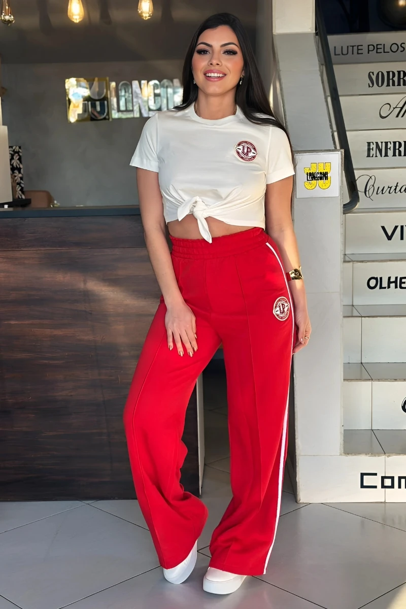 LANÇA PERFUME - Wide Leg Pants High Waist Blouse Lança Perfume - 3189