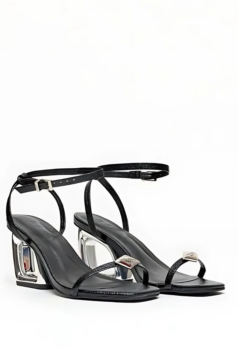 LANÇA PERFUME - Heels Metallic Geometric Heel Launches Perfume - 1500PT