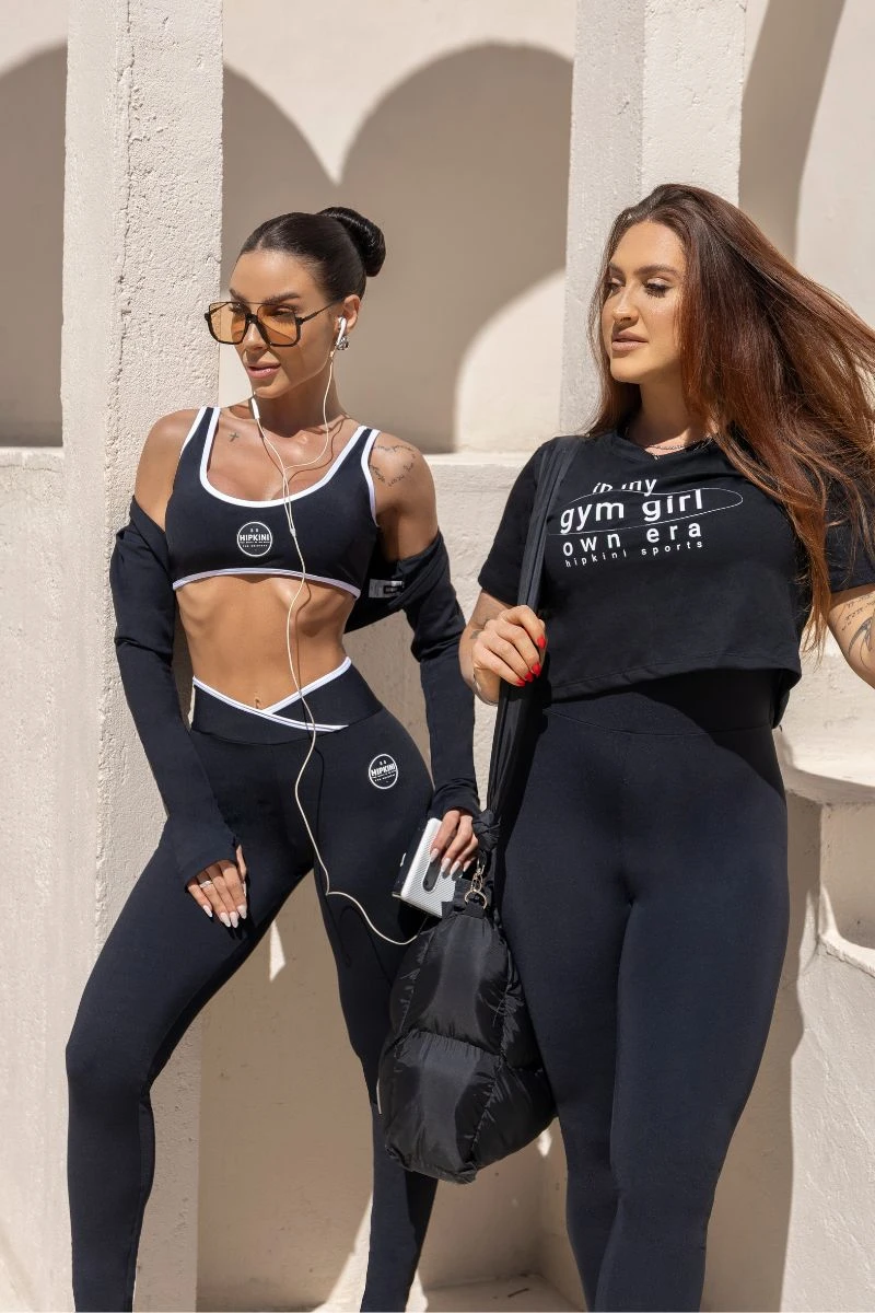 Hipkini - Black Breezy Fitness Leggings with Crossover Waistband - 33331285 Hipkini - Black Breezy Fitness Leggings with Crossover Waistband - 33331285