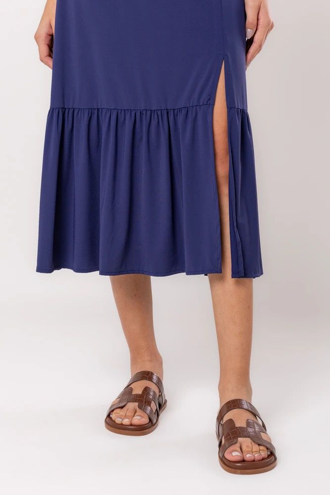 Hidrogênio - NAVY SKIRT WITH SLIT - 19596004 Hidrogênio - NAVY SKIRT WITH SLIT - 19596004