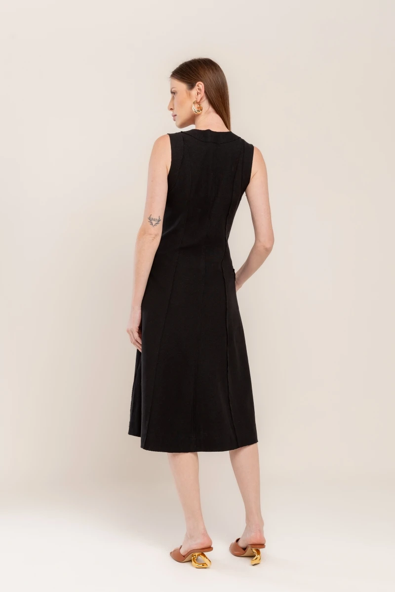 Hidrogênio - DRESS WITH CUTOUTS AND BLACK LAPEL - 20501001 Hidrogênio - DRESS WITH CUTOUTS AND BLACK LAPEL - 20501001