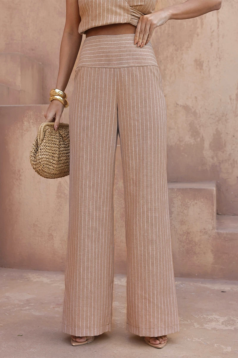 Dot Clothing - Dot Clothing Set Dália Vest and Beige Pants - 2836BEGE
