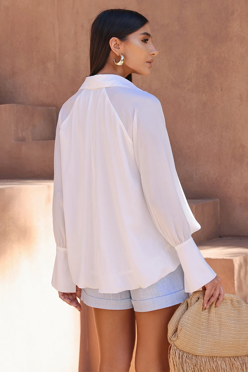 Dot Clothing - Shirt Dot Clothing Daisy Balonê Off White - 2780OFF Dot Clothing - Shirt Dot Clothing Daisy Balonê Off White - 2780OFF