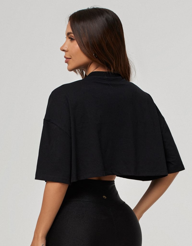 Vestem - Camiseta Cropped Feminina Legacy Preto - BMC832.PE.C0002