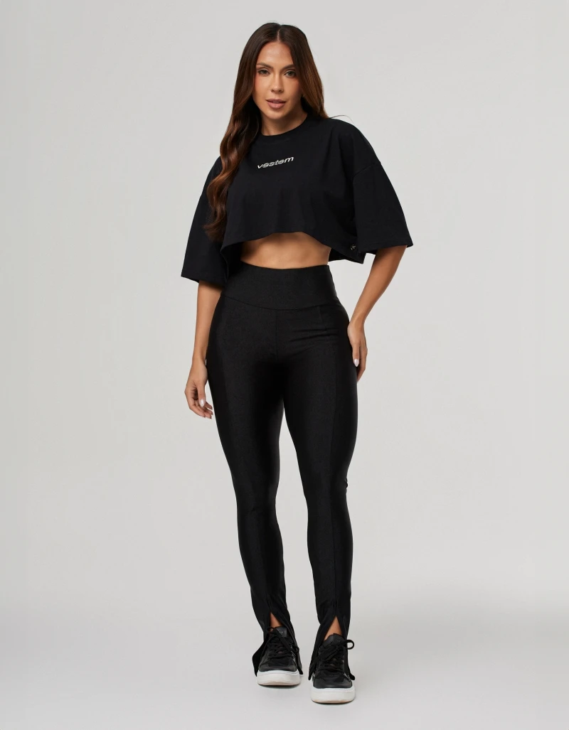 Vestem - Black Legacy Women's Cropped T-Shirt - BMC832.PE.C0002