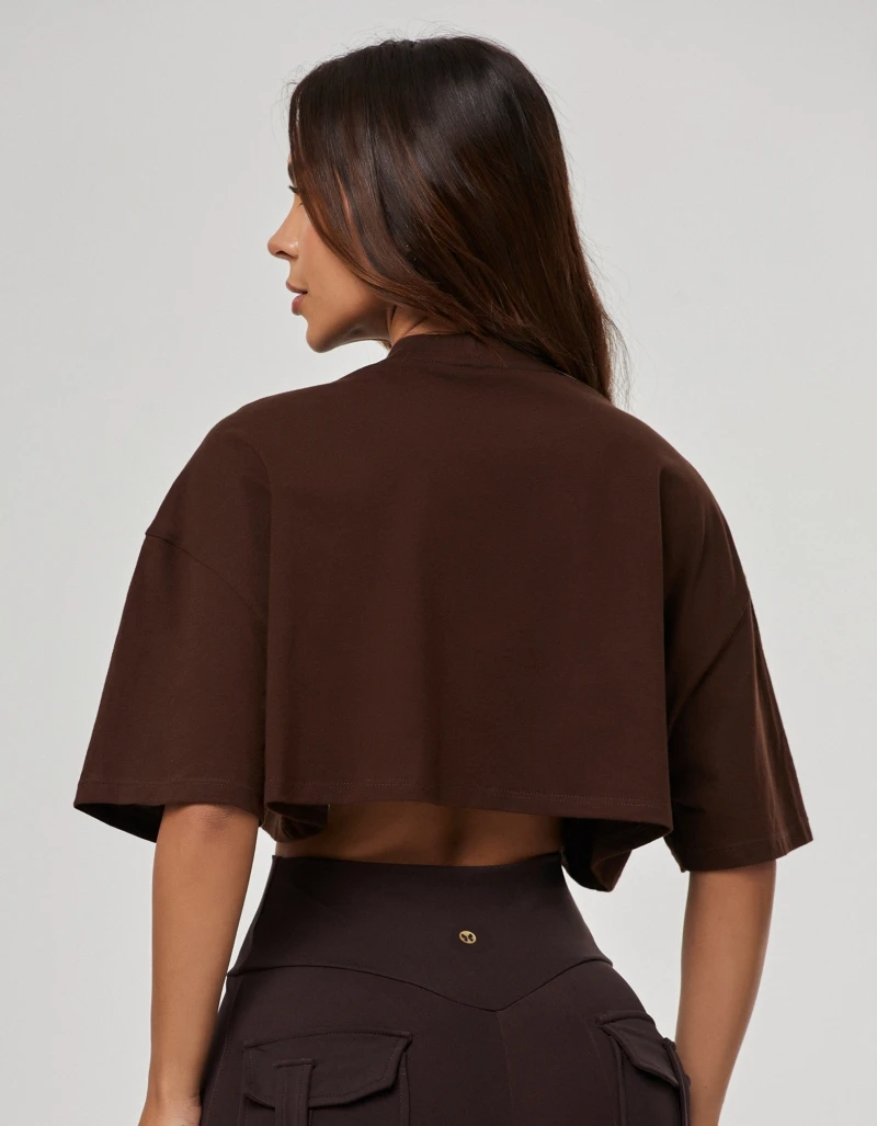 Vestem - Cropped T-Shirt Feminina Legacy Brown Mousse - BMC832.PE.C0688