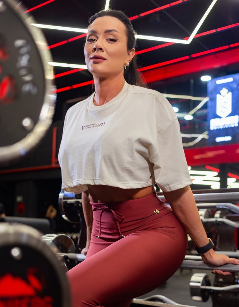 Vestem - Camiseta Cropped Feminina Legacy Bege Luna - BMC832.PE.C0692