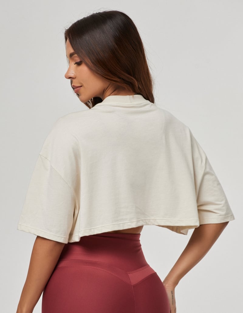 Vestem - Camiseta Cropped Feminina Legacy Bege Luna - BMC832.PE.C0692