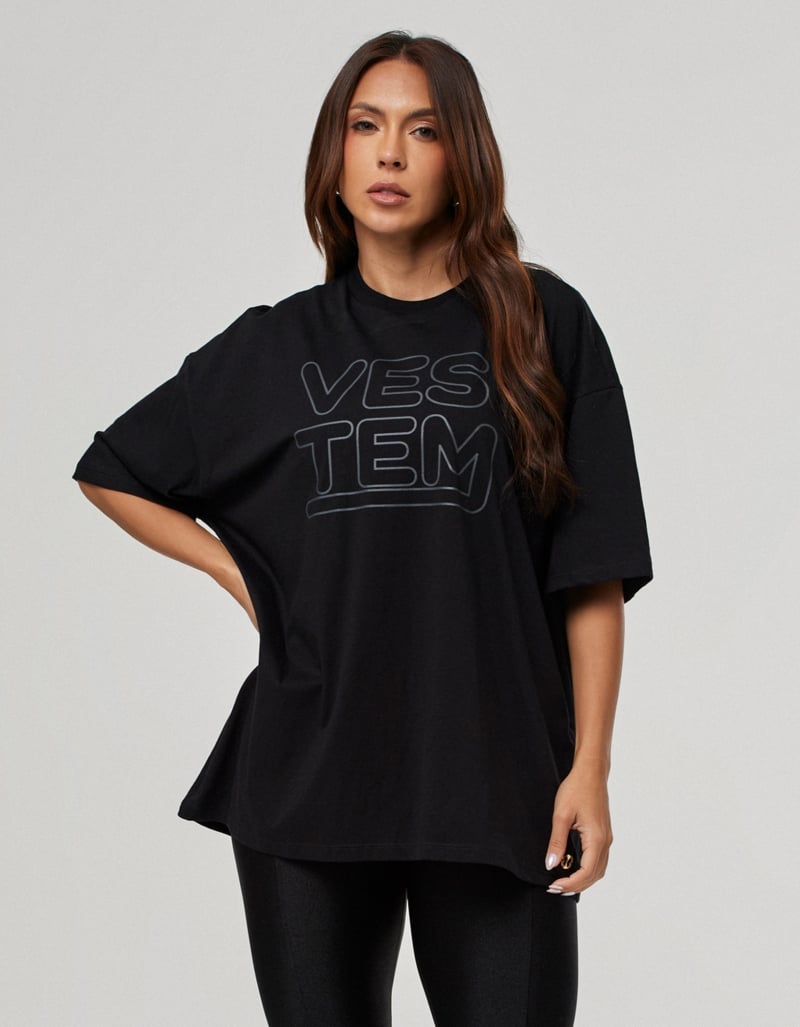 Vestem - Camiseta Oversized Feminina Legacy Preto - BMC833.PE.C0002