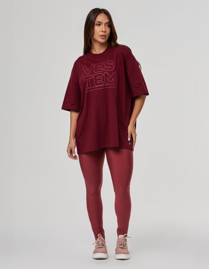 Vestem - Legacy Red Licor Women's Oversized T-Shirt - BMC833.PE.C0687