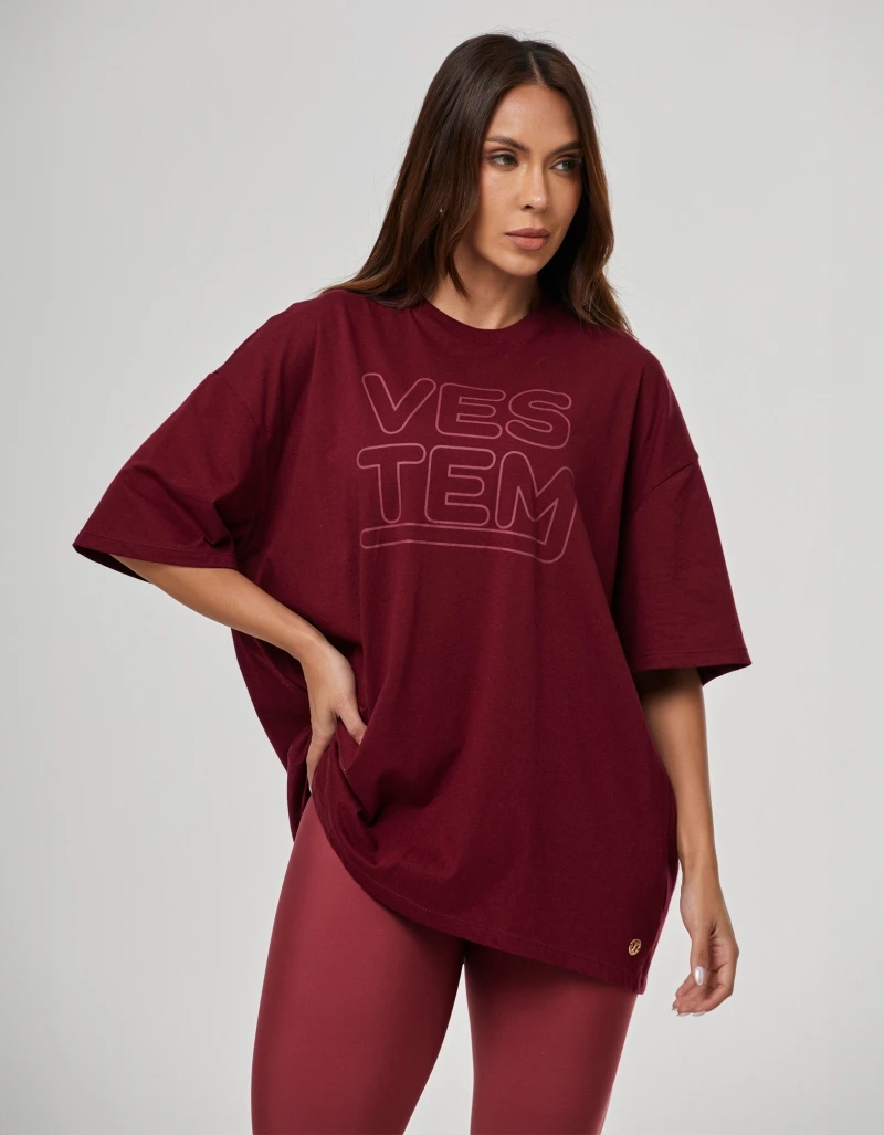 Vestem - Legacy Red Licor Women's Oversized T-Shirt - BMC833.PE.C0687