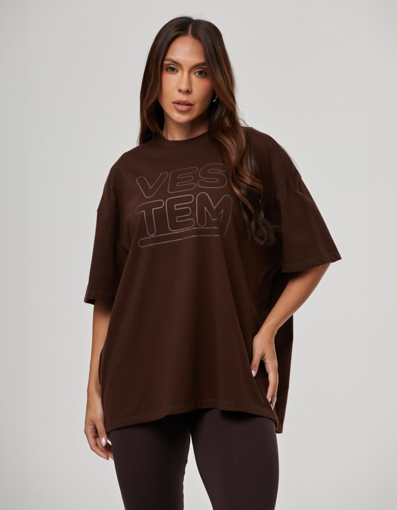 Vestem - Camiseta Oversized Feminina Legacy Marrom Mousse - BMC833.PE.C0688