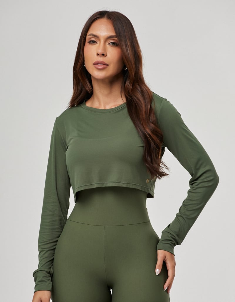 Vestem - Blusa Manga Longa Dry Fit Set Verde Croco - BML494.PE.C0292