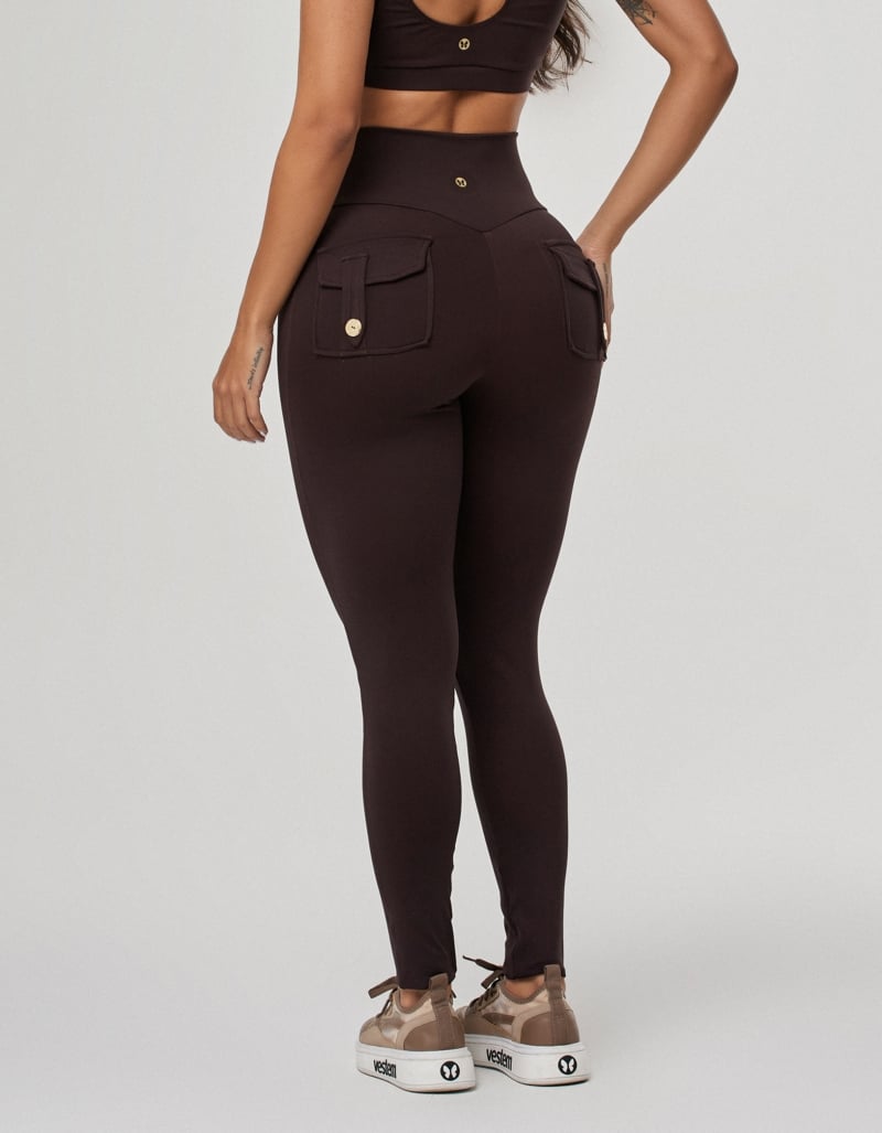 Vestem - Legging com Bolsos Origem Marrom Coffee - FS1596.PE.C0601