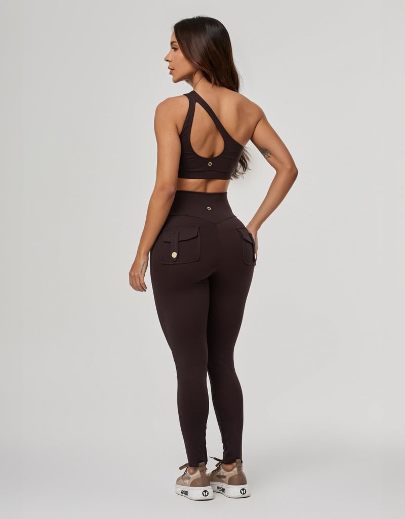 Vestem - Legging com Bolsos Origem Marrom Coffee - FS1596.PE.C0601
