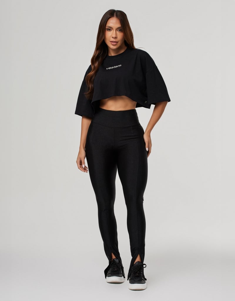 Vestem - Legging com Fenda Luxe Preto - FS1603.PE.C0002