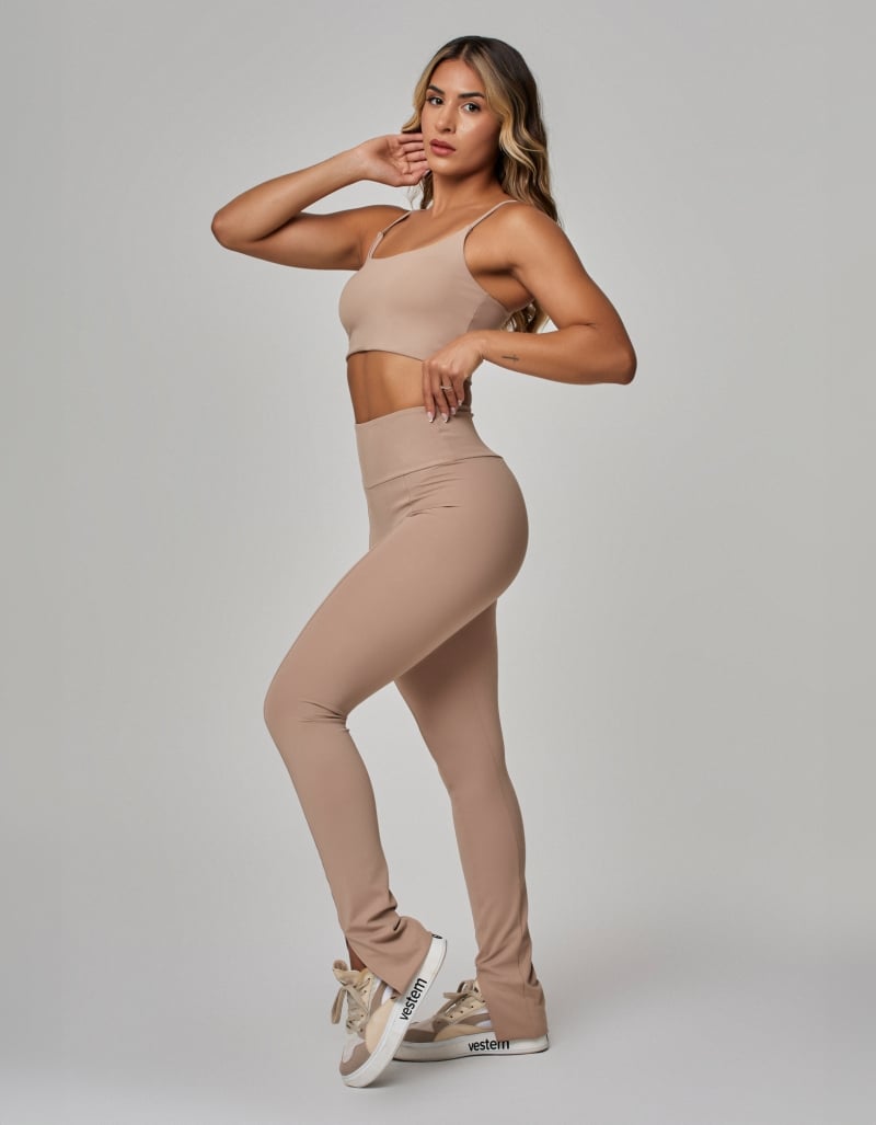Vestem - Legging com Fenda Luxe Bege Kaki - FS1609.PE.C0130